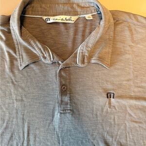 Travis Mathew Men's Short Sleeve Polo Shirt, Gray 2XL